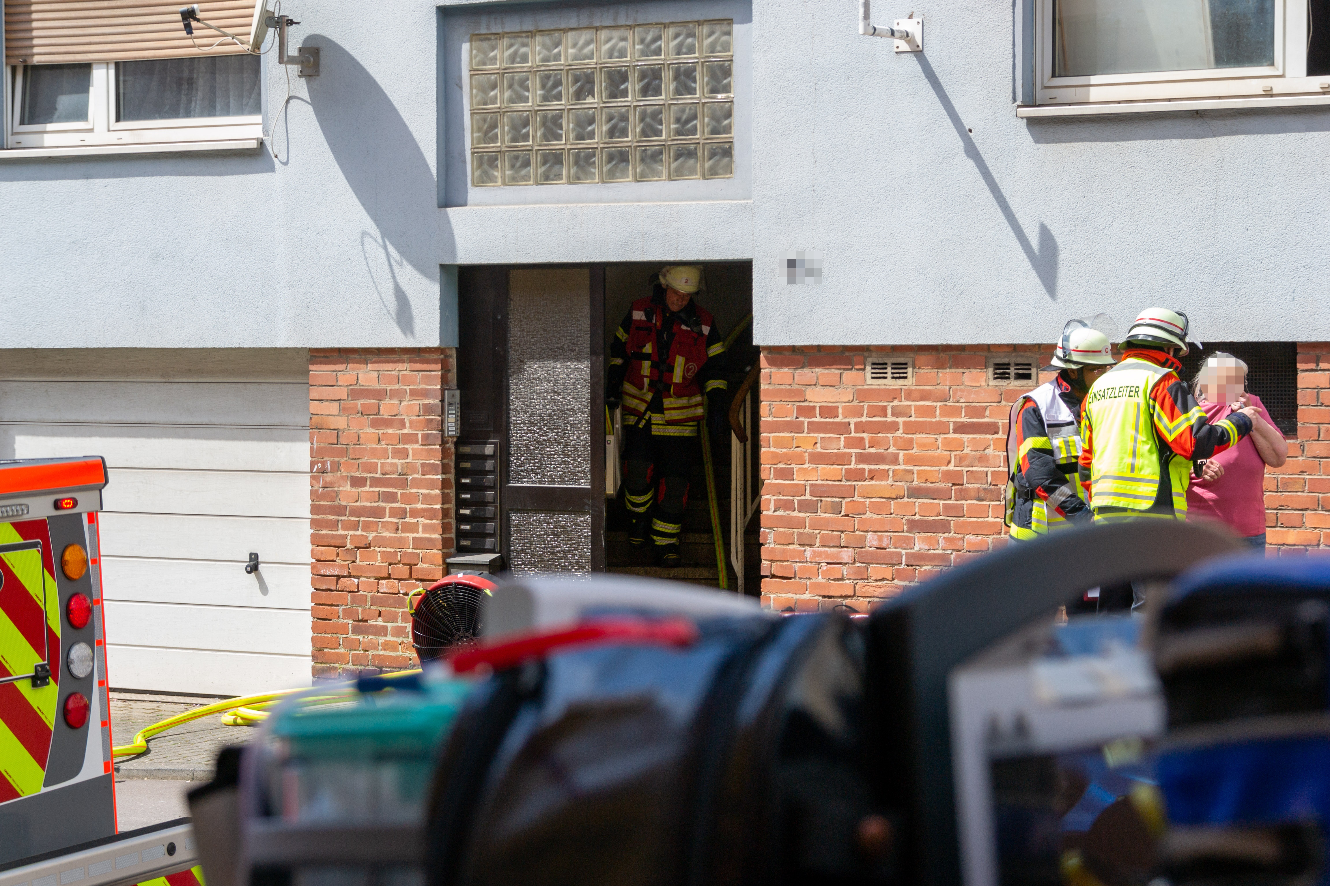Brand eines E-Scooters in der Brunnenstraße