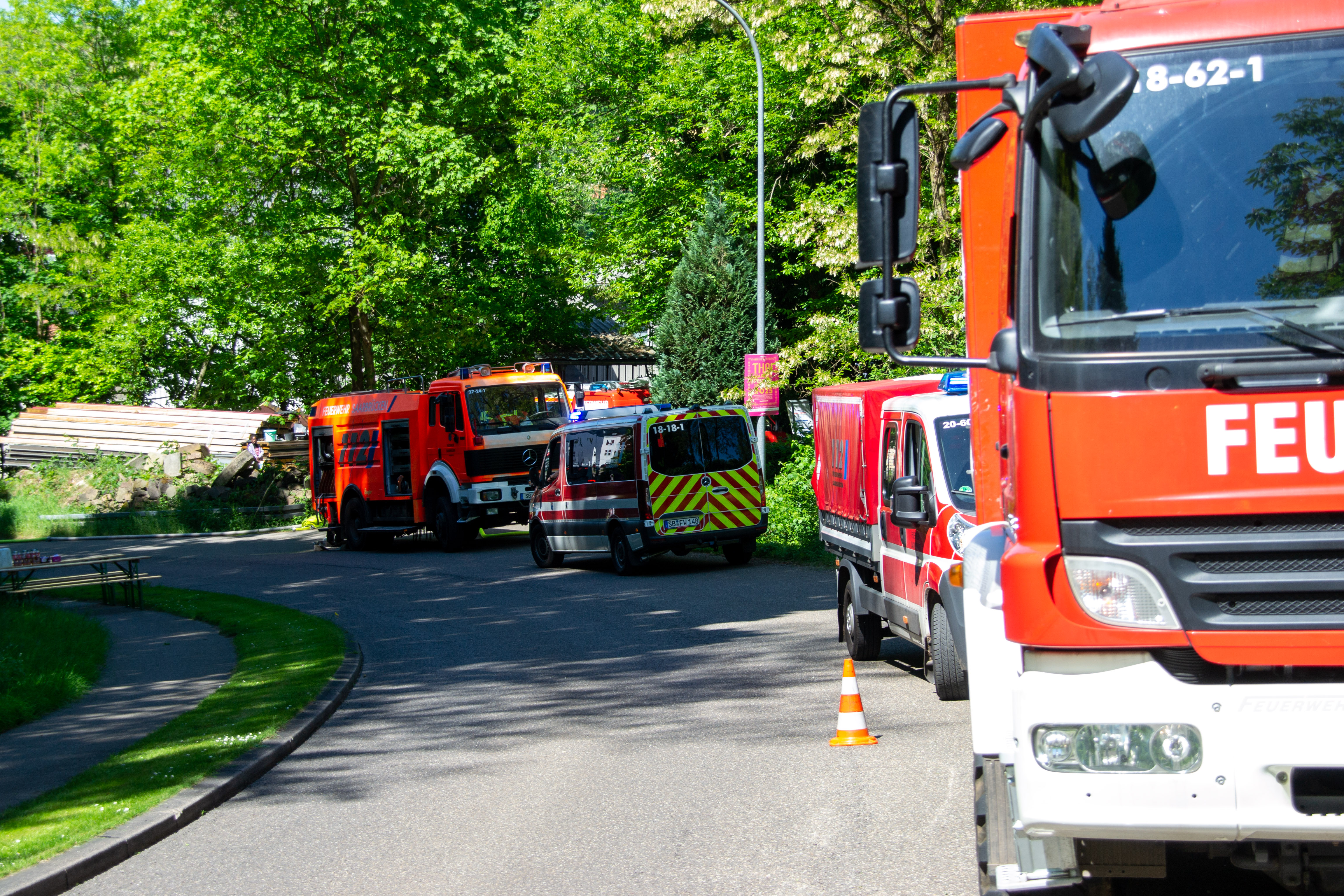 Nachlöscharbeiten am Halberg