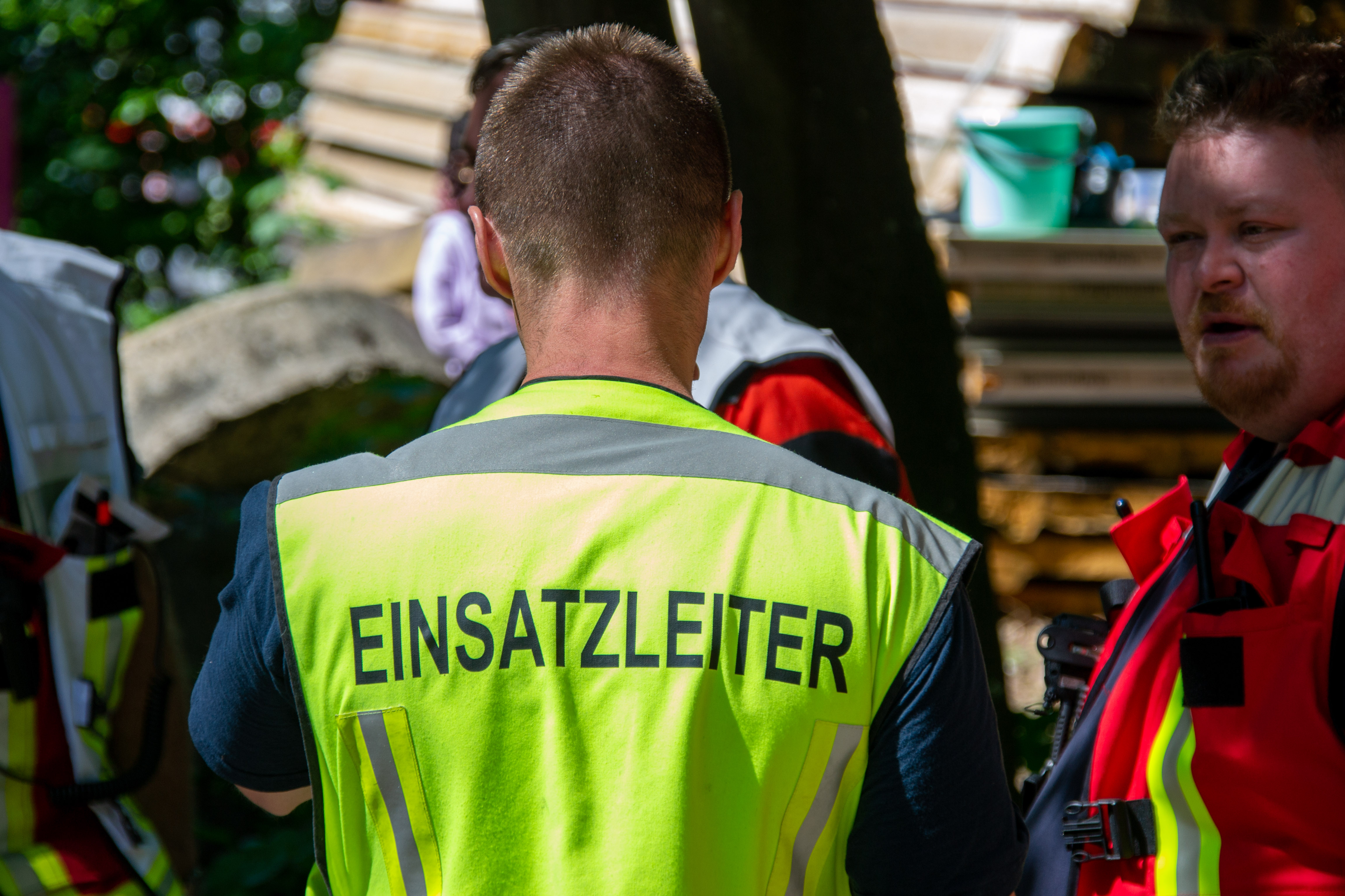 Brandstelle nach Löscharbeiten
