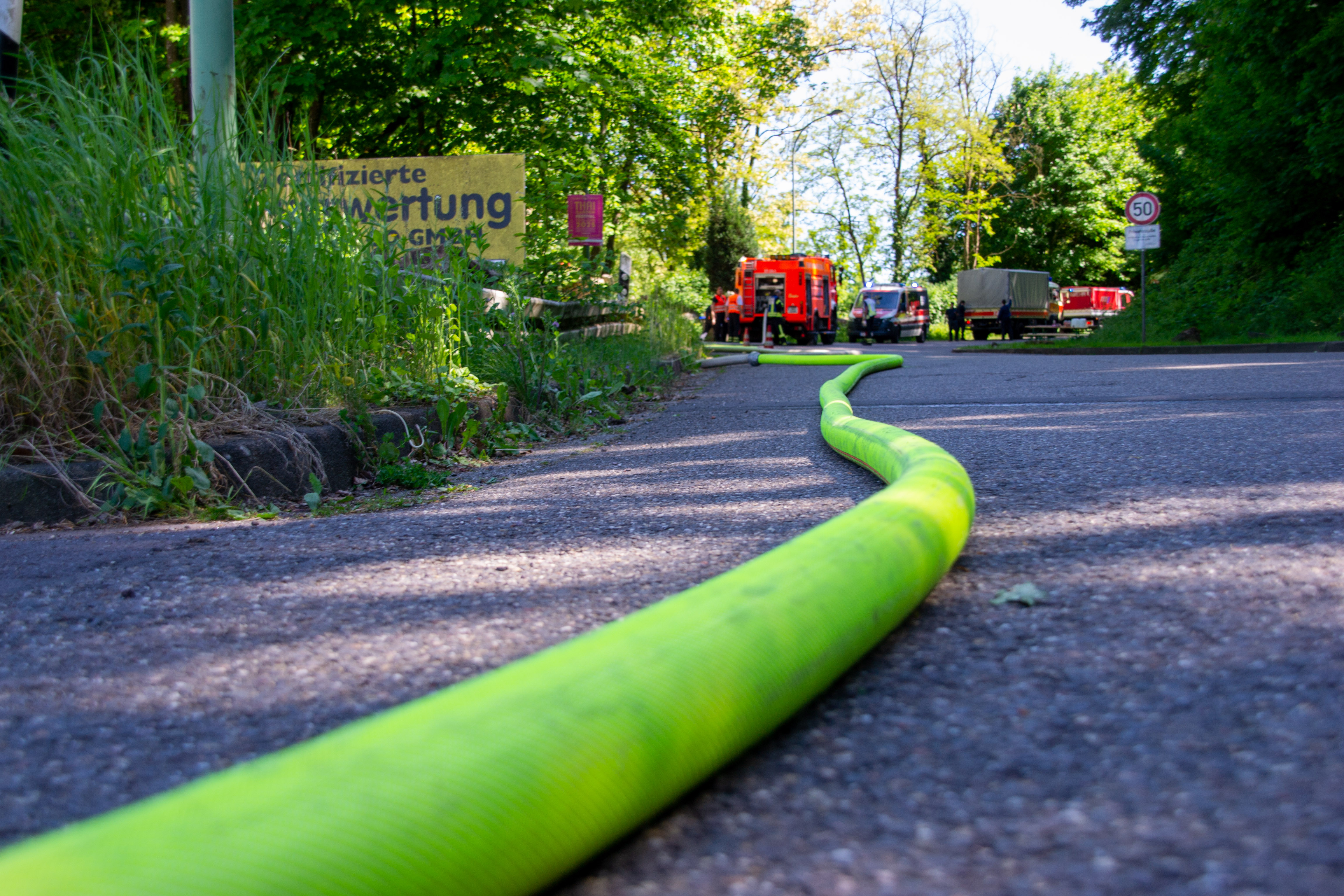 Löschfahrzeug im Einsatz